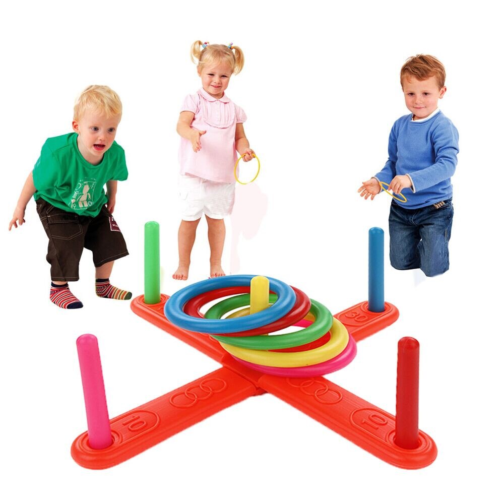 Baby Stacking Cup & Sports Circle Ferrule Stacked Layers Throwing Game Parent-Child Interactive Ferrule Kids Outdoor Toys ZXH