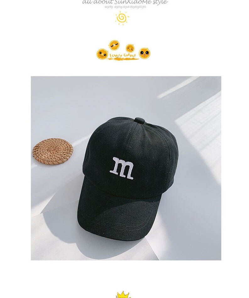 Baby Baseball Hat Cotton Adjustable Alphabet Smiley Sun Protection Boy Girl Four Seasons Hat Children's Cap Casual All-Match
