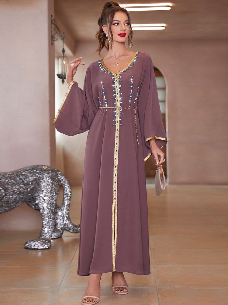 Ramadan Eid Mubarak Kaftans Evening Dresses For Women Satin Abaya Dubai Turkey Islam Arabic Muslim Dress Robe Djellaba Femme