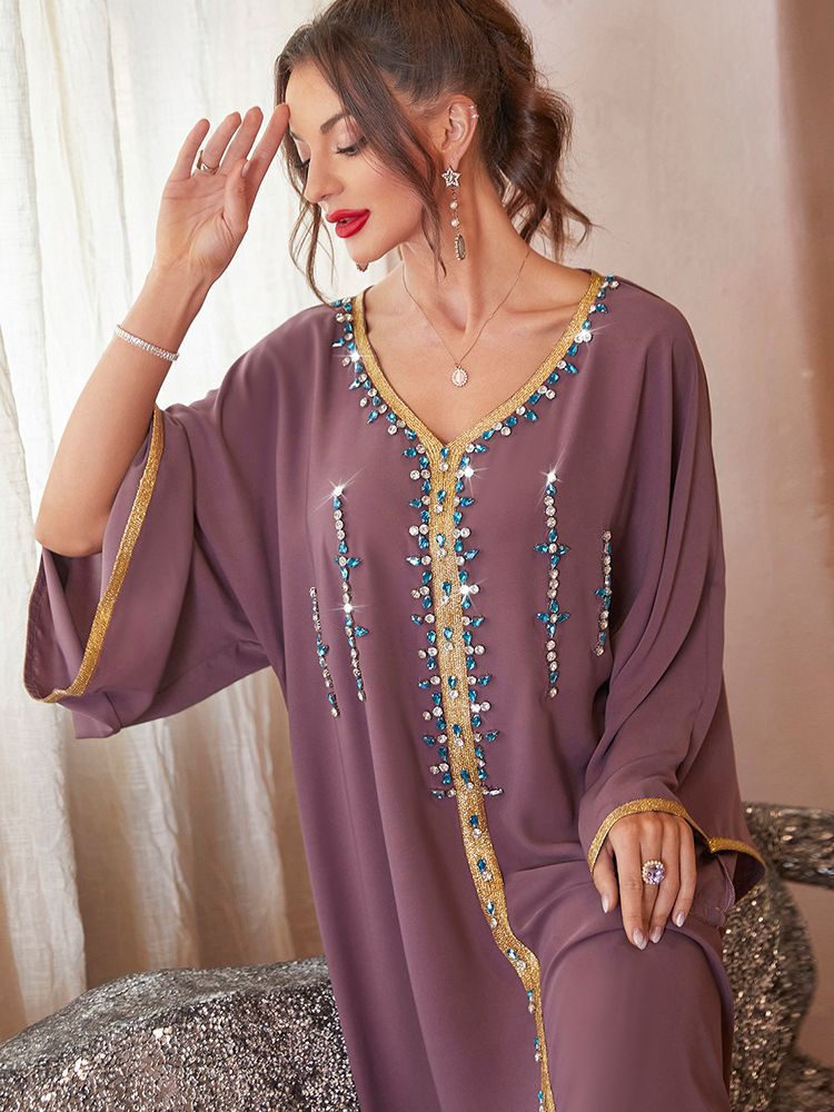 Ramadan Eid Mubarak Kaftans Evening Dresses For Women Satin Abaya Dubai Turkey Islam Arabic Muslim Dress Robe Djellaba Femme