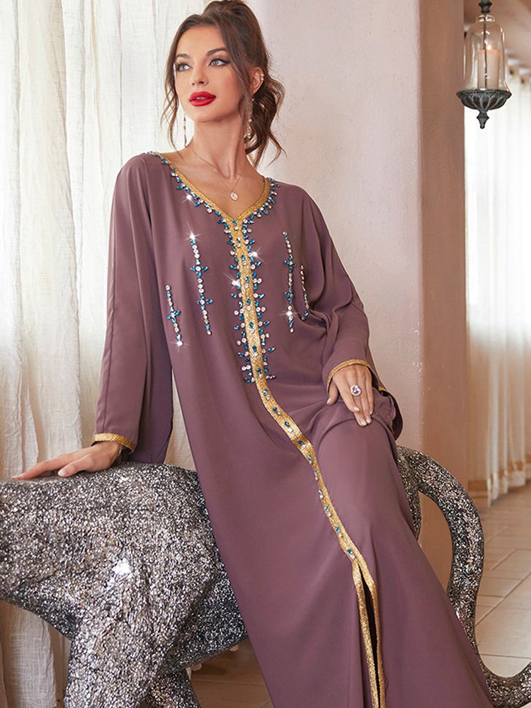 Ramadan Eid Mubarak Kaftans Evening Dresses For Women Satin Abaya Dubai Turkey Islam Arabic Muslim Dress Robe Djellaba Femme
