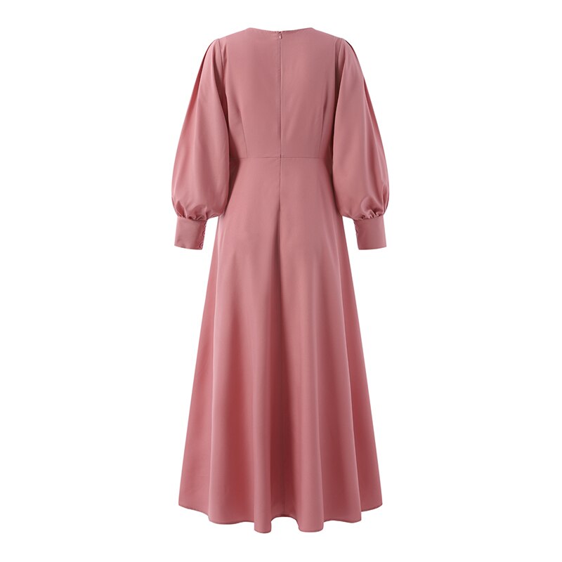 ZANZEA Spring Women Muslim Dress Long Sleeve O-Neck Solid Color Zipper Sundress Elegant Casual Abaya Kaftan Maxi Vestido Robe ZANZEA Spring Women Muslim Dress Long Sleeve O-Neck Solid Color Zipper Sundress Elegant Casual Abaya Kaftan Maxi Vestido Robe