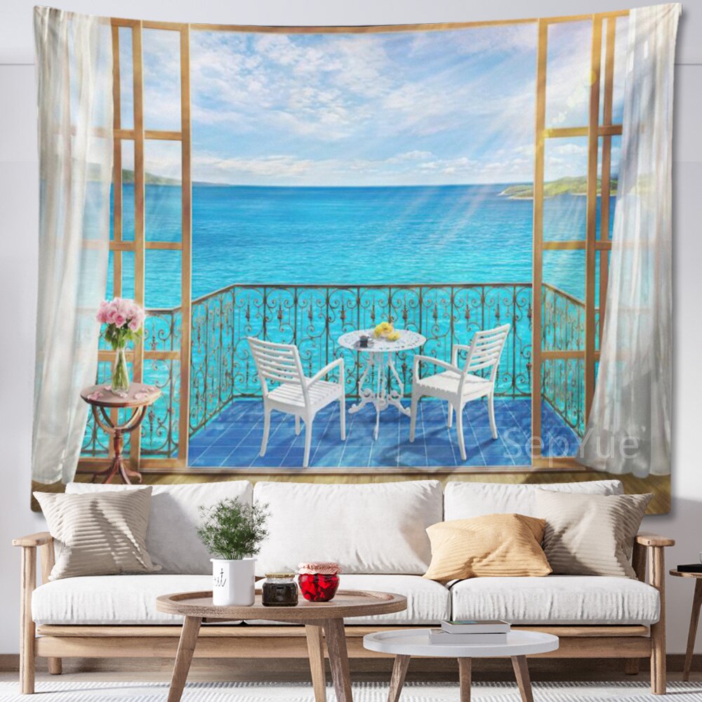 Beach Coconut Tree Scenery Tapestry Wall Hanging Trippy Wall Art Bedroom Window Decor Wall Tapestry Curtain Background Beach Coconut Tree Scenery Tapestry Wall Hanging Trippy Wall Art Bedroom Window Decor Wall Tapestry Curtain Background