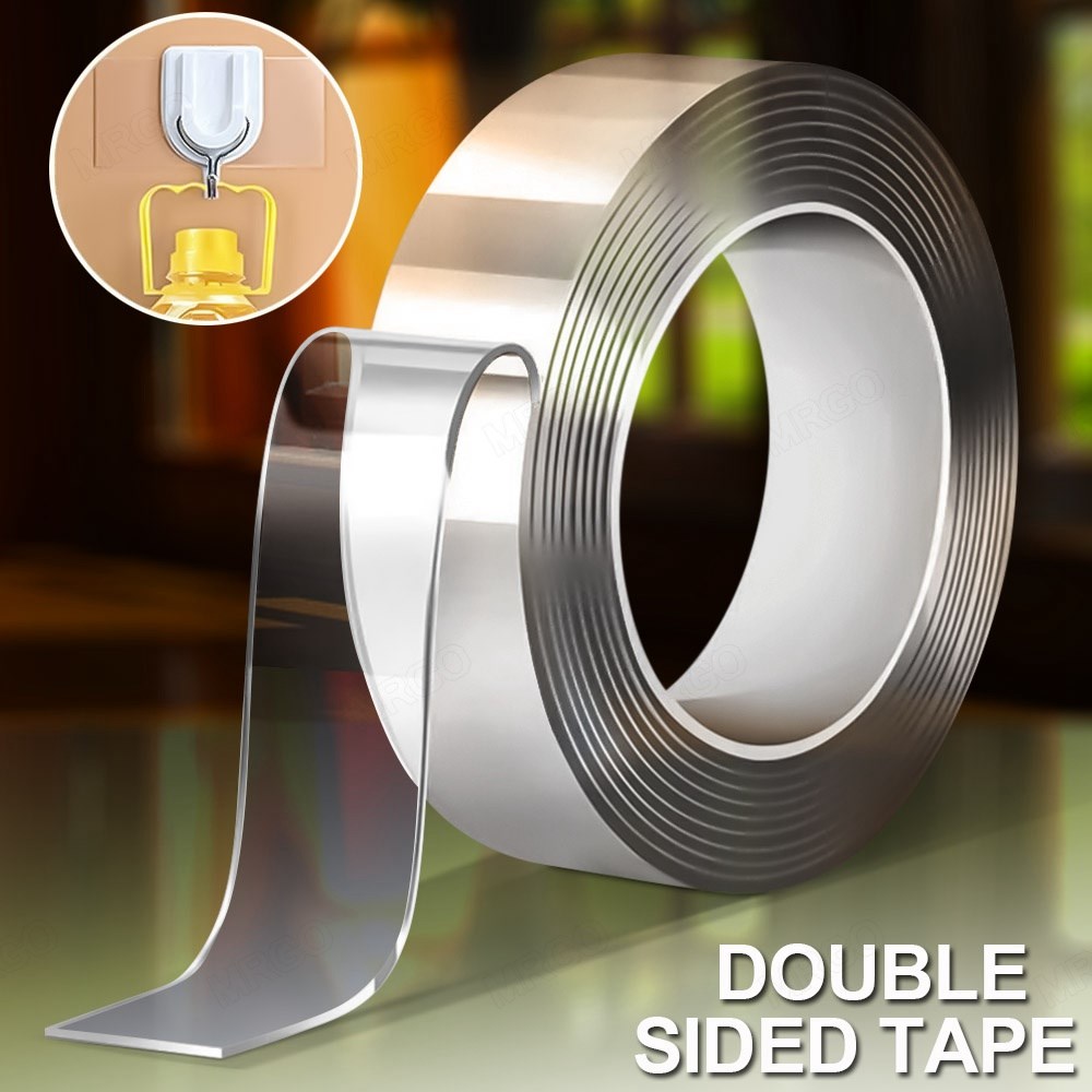 Wall Sticker Tape Tracsless Silicone Double Sided Tape Transparent Christmas Decoration Organizer Kitchen Home Accessories Wall Sticker Tape Tracsless Silicone Double Sided Tape Transparent Christmas Decoration Organizer Kitchen Home Accessories