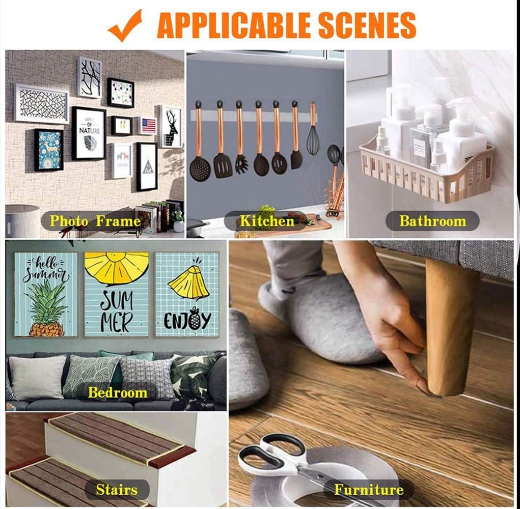 Wall Sticker Tape Tracsless Silicone Double Sided Tape Transparent Christmas Decoration Organizer Kitchen Home Accessories Wall Sticker Tape Tracsless Silicone Double Sided Tape Transparent Christmas Decoration Organizer Kitchen Home Accessories