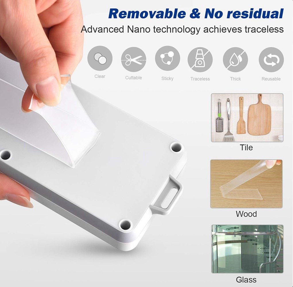 Wall Sticker Tape Tracsless Silicone Double Sided Tape Transparent Christmas Decoration Organizer Kitchen Home Accessories Wall Sticker Tape Tracsless Silicone Double Sided Tape Transparent Christmas Decoration Organizer Kitchen Home Accessories