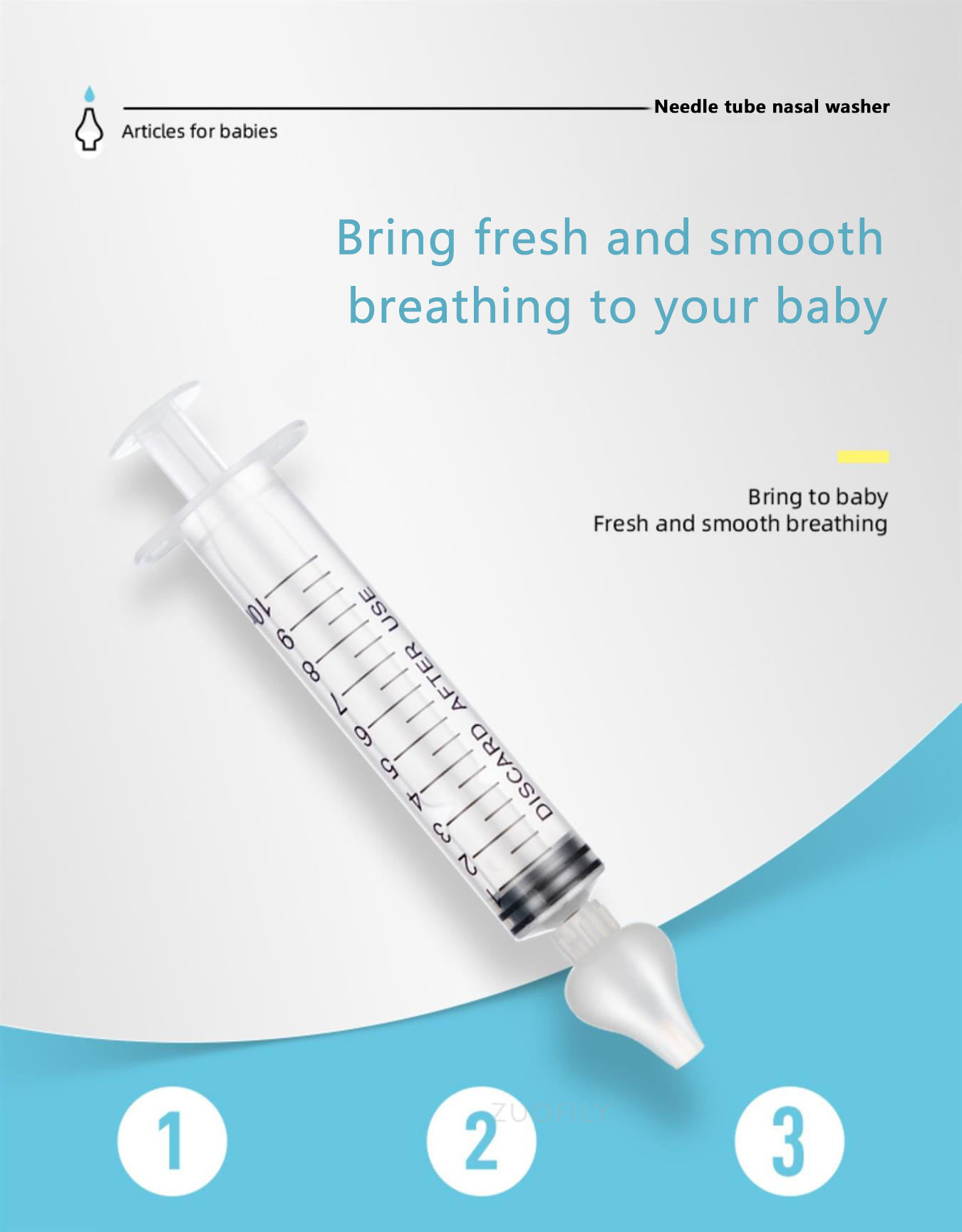 Baby Nasal Aspirator professional şırınge for Baby Nasal Irrigation
