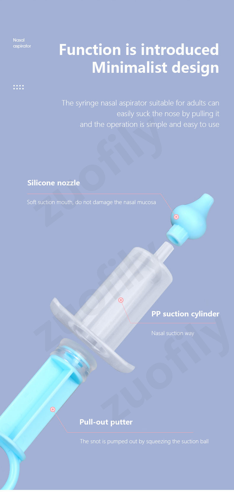 Baby Nasal Aspirator professional şırınge for Baby Nasal Irrigation