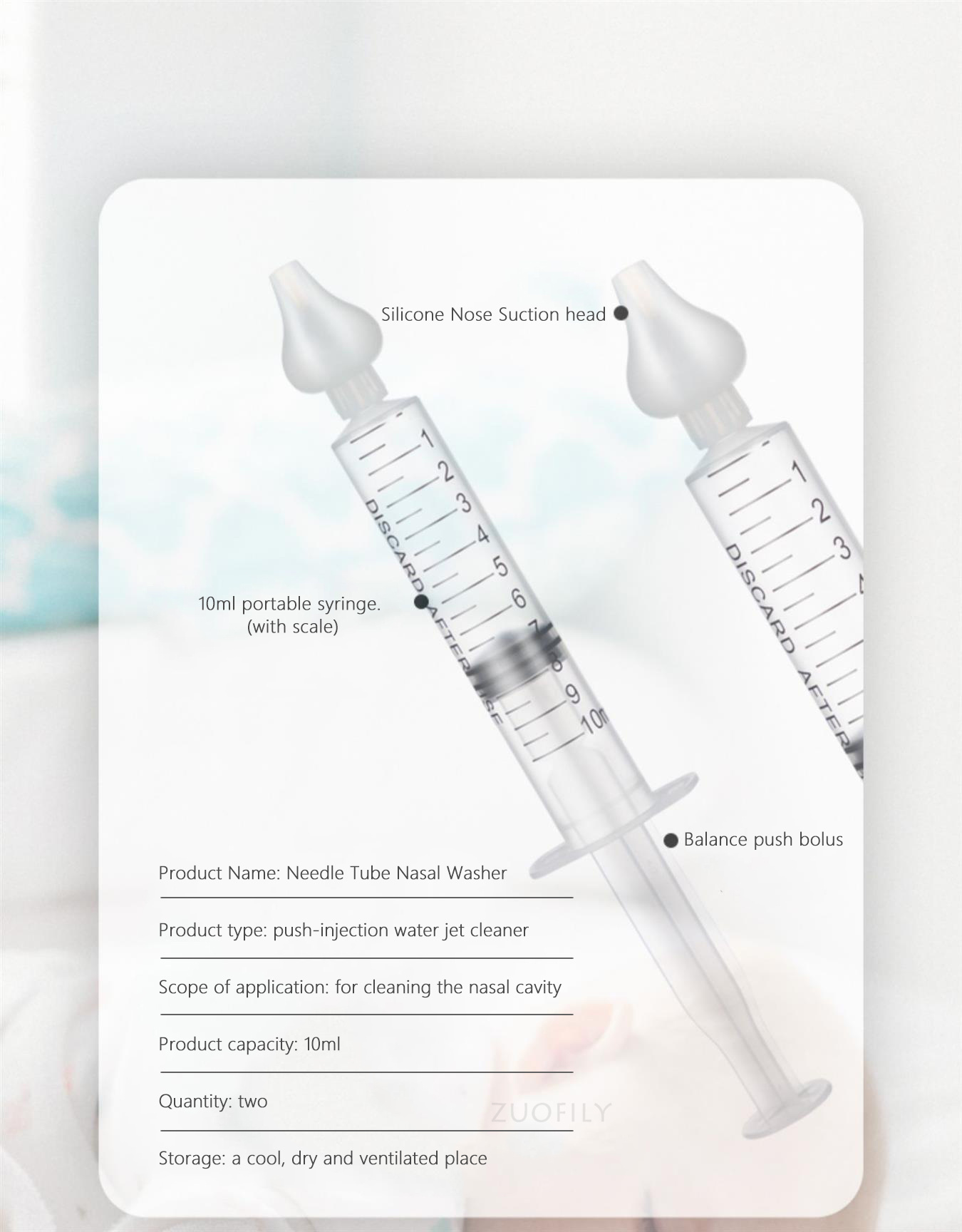 Baby Nasal Aspirator professional şırınge for Baby Nasal Irrigation