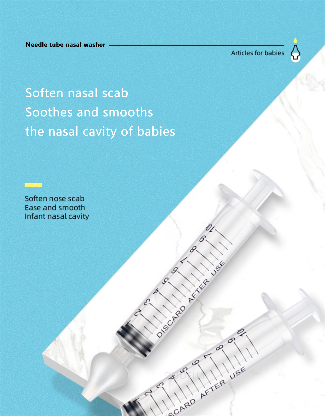 Baby Nasal Aspirator professional şırınge for Baby Nasal Irrigation