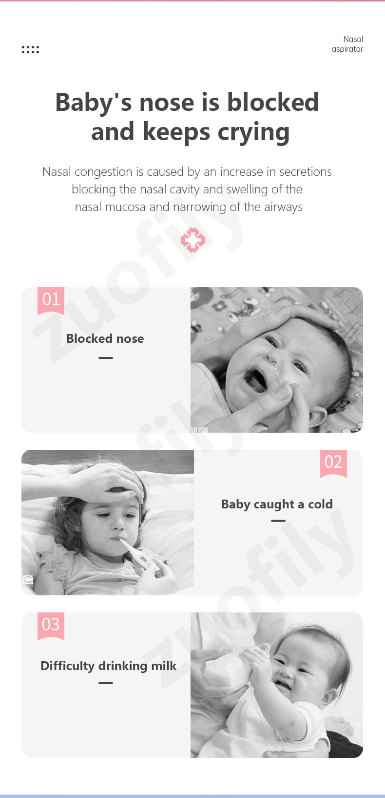 Baby Nasal Aspirator professional şırınge for Baby Nasal Irrigation