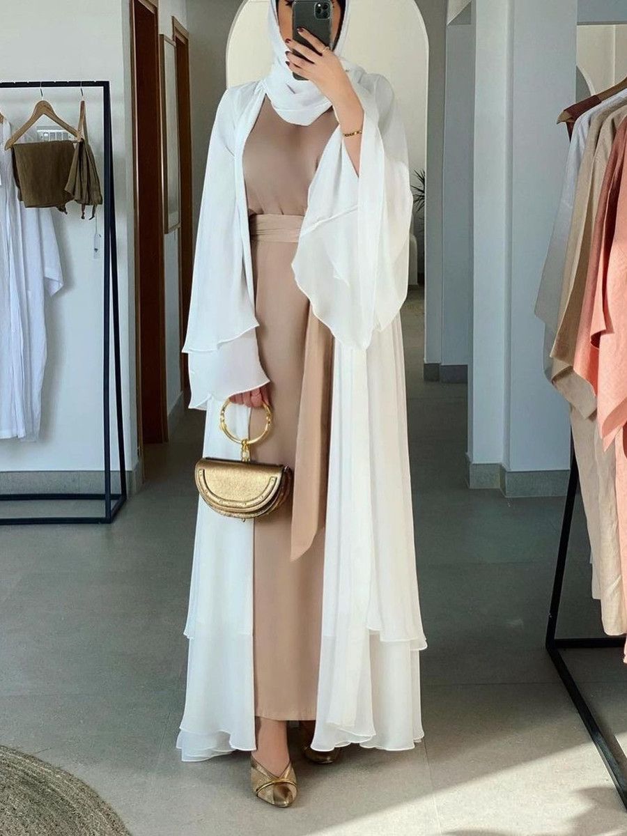 Better Double layer Abaya Kimono Dubai Kaftan Muslim Cardigan Abayas Dresses Women Casual Robe Femme Caftan Islam Clothes F2664 Better Double layer Abaya Kimono Dubai Kaftan Muslim Cardigan Abayas Dresses Women Casual Robe Femme Caftan Islam Clothes F2664