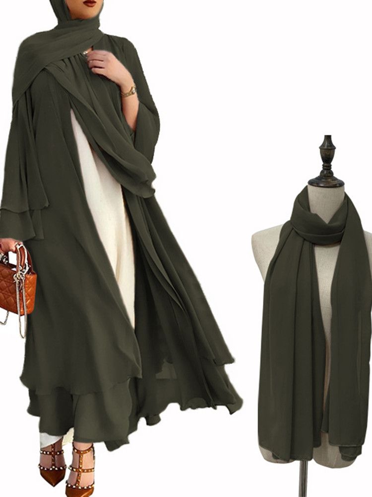 Better Double layer Abaya Kimono Dubai Kaftan Muslim Cardigan Abayas Dresses Women Casual Robe Femme Caftan Islam Clothes F2664 Better Double layer Abaya Kimono Dubai Kaftan Muslim Cardigan Abayas Dresses Women Casual Robe Femme Caftan Islam Clothes F2664