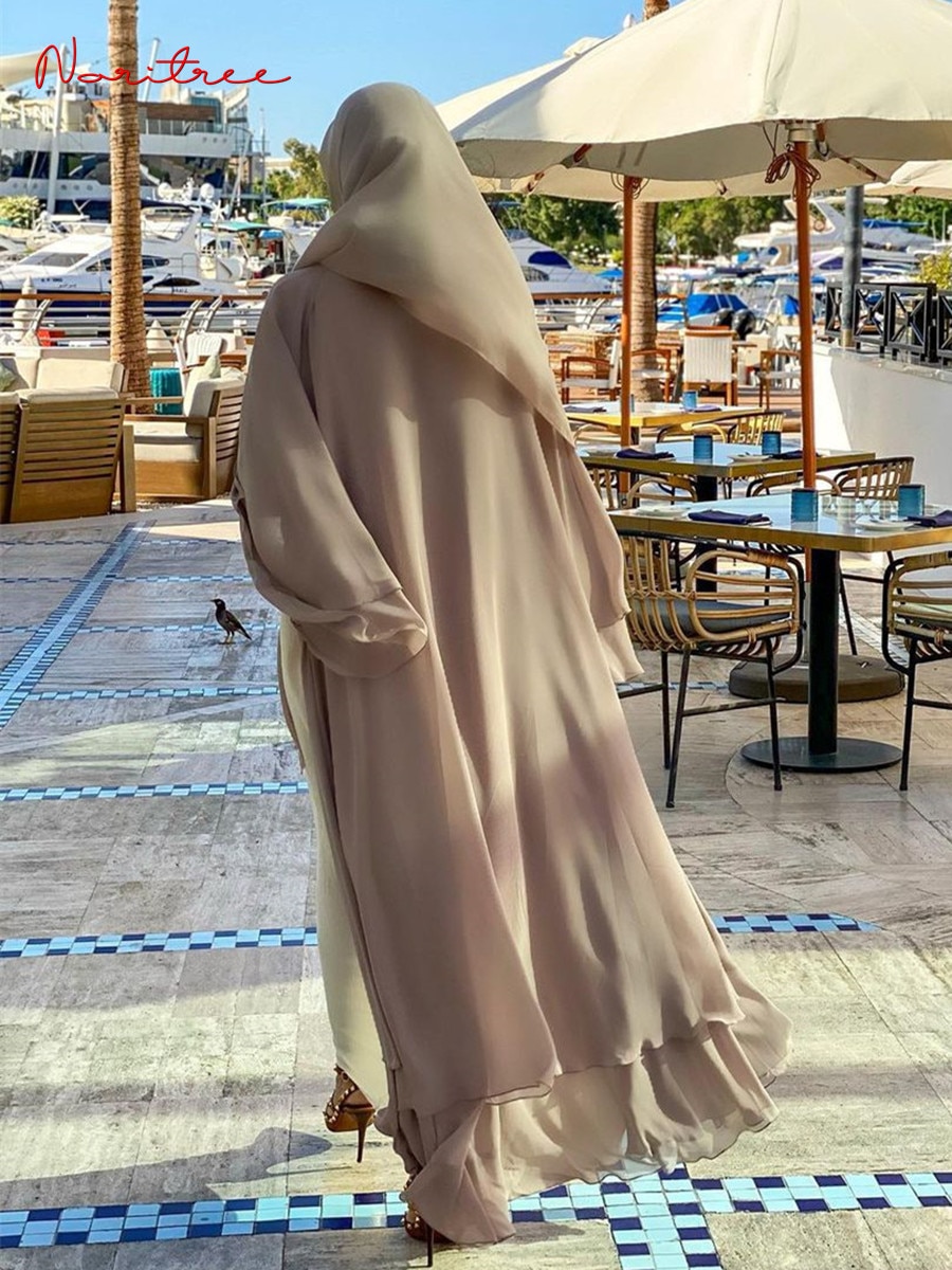 Better Double layer Abaya Kimono Dubai Kaftan Muslim Cardigan Abayas Dresses Women Casual Robe Femme Caftan Islam Clothes F2664 Better Double layer Abaya Kimono Dubai Kaftan Muslim Cardigan Abayas Dresses Women Casual Robe Femme Caftan Islam Clothes F2664