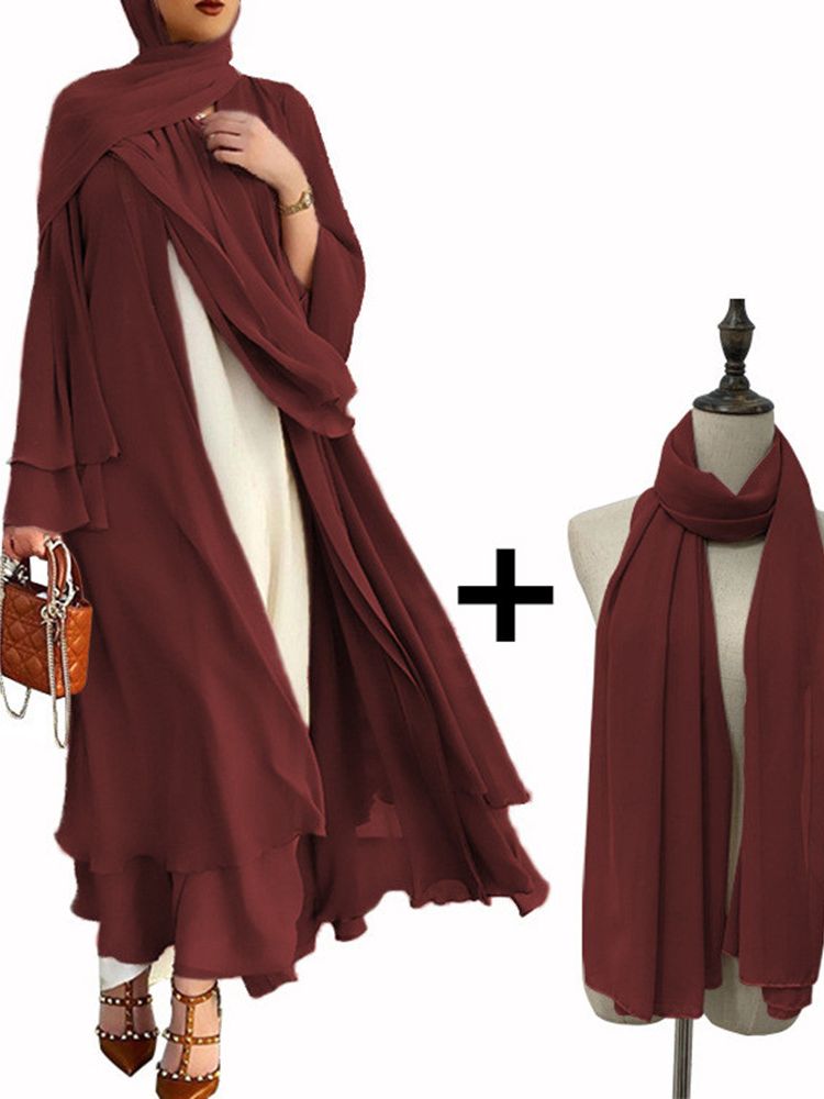 Better Double layer Abaya Kimono Dubai Kaftan Muslim Cardigan Abayas Dresses Women Casual Robe Femme Caftan Islam Clothes F2664 Better Double layer Abaya Kimono Dubai Kaftan Muslim Cardigan Abayas Dresses Women Casual Robe Femme Caftan Islam Clothes F2664