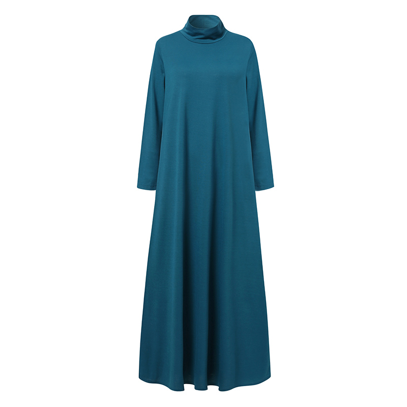 Muslim Dresses Abayas for Women Vintage Solid Maxi Dress Women's Turtleneck Sundress Casual Long Sleeve Maxi Vestidos S-5XL Muslim Dresses Abayas for Women Vintage Solid Maxi Dress Women's Turtleneck Sundress Casual Long Sleeve Maxi Vestidos S-5XL