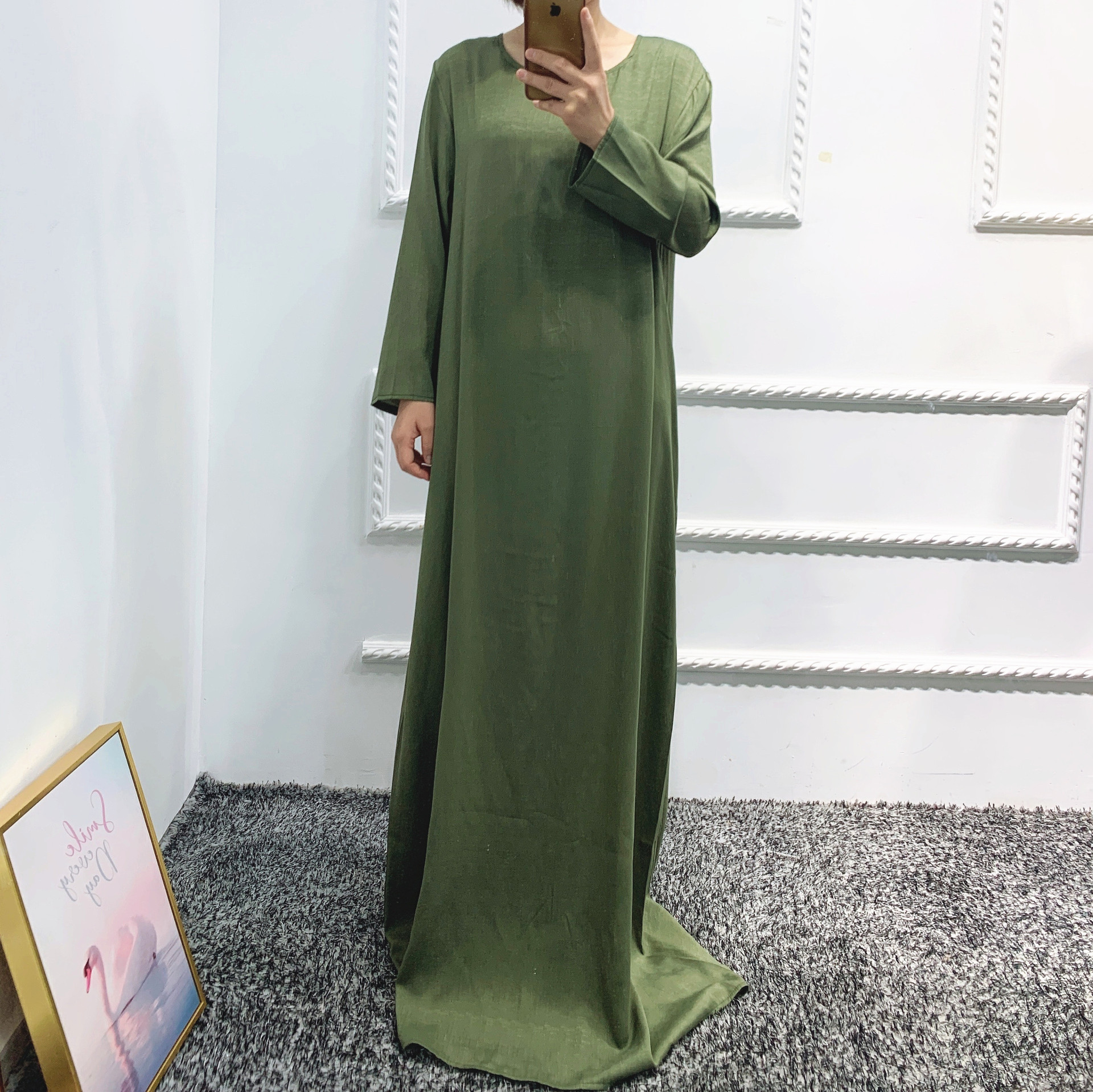 Abaya Dress Muslim 3 Piece Set Women Kimono Cardigan Hijabi Ramadan Eid Dubai Islamic Modest Caftan Matching Suits Outfits