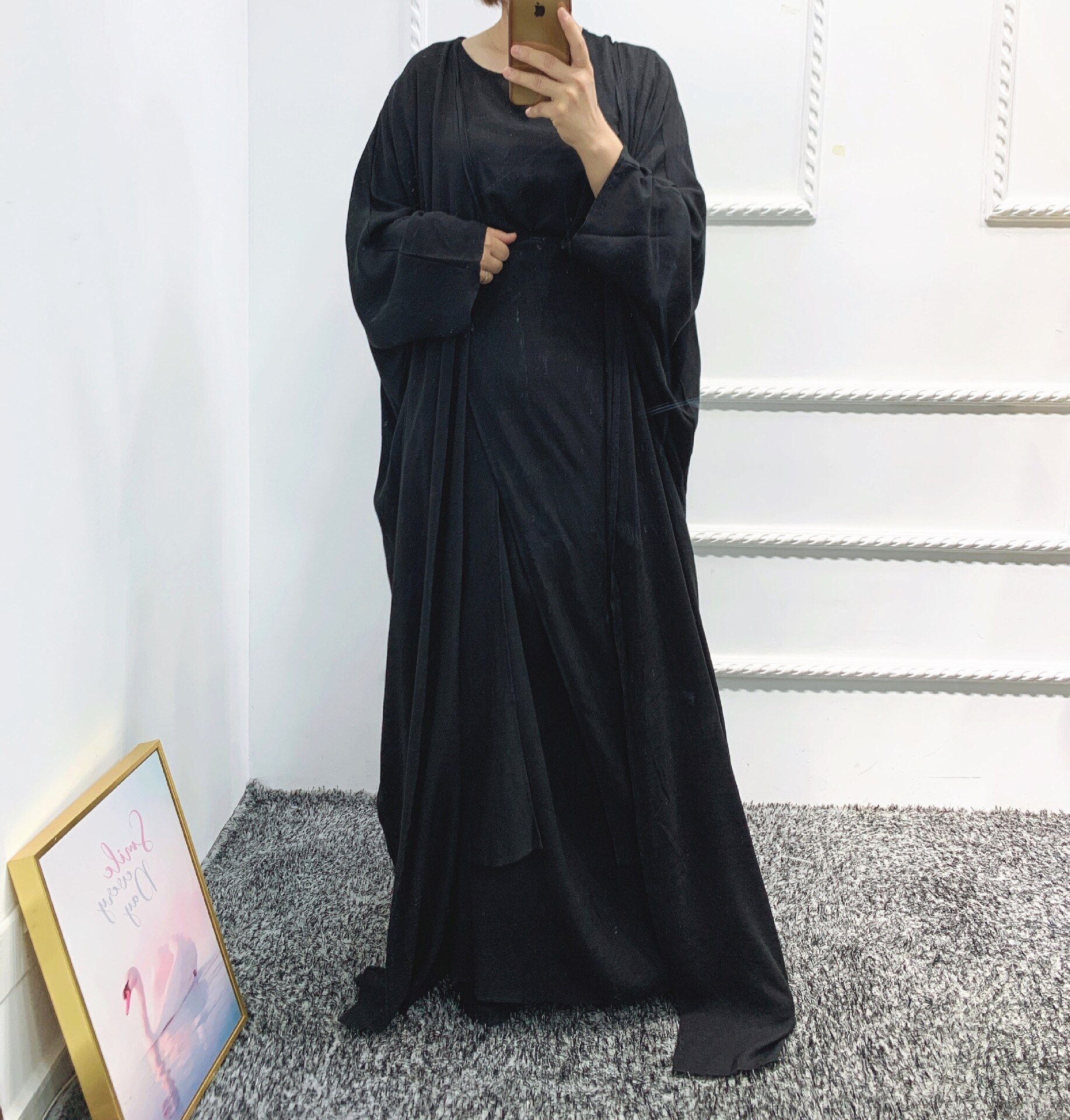 Abaya Dress Muslim 3 Piece Set Women Kimono Cardigan Hijabi Ramadan Eid Dubai Islamic Modest Caftan Matching Suits Outfits