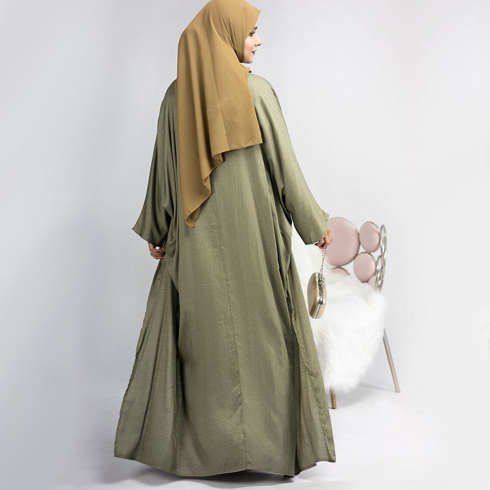 Abaya Dress Muslim 3 Piece Set Women Kimono Cardigan Hijabi Ramadan Eid Dubai Islamic Modest Caftan Matching Suits Outfits