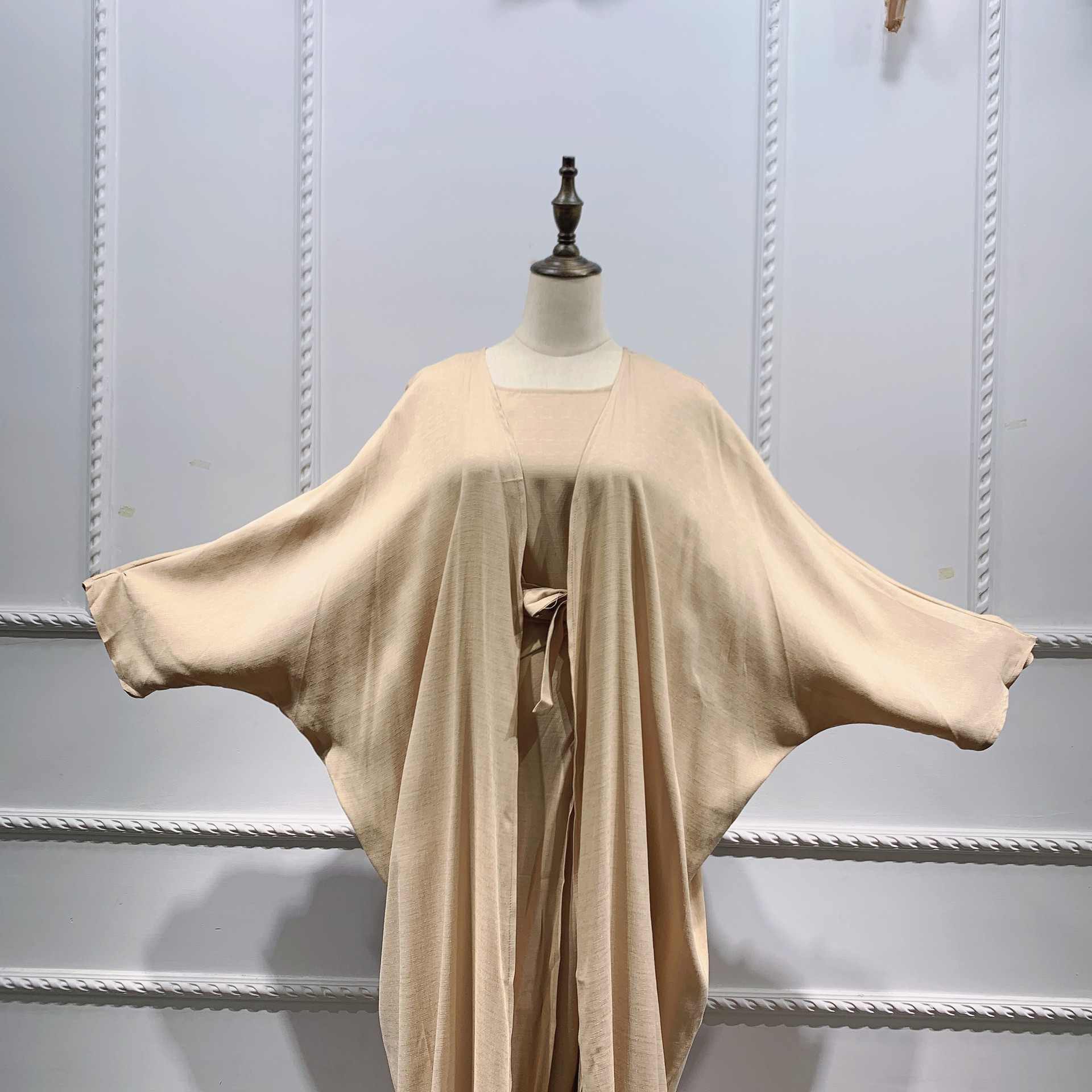 Abaya Dress Muslim 3 Piece Set Women Kimono Cardigan Hijabi Ramadan Eid Dubai Islamic Modest Caftan Matching Suits Outfits