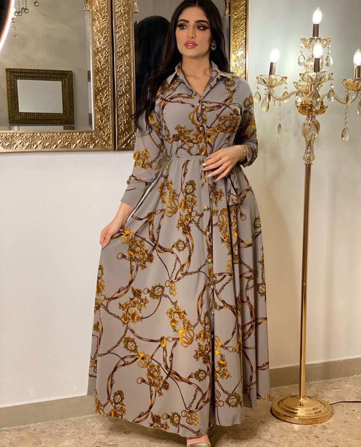 Muslim Abaya Dress Women Ramadan Print Shirt Dresses Autumn Jilbab Turkey Islamic Vestidos Elegant India Moroccan Kaftan Arab