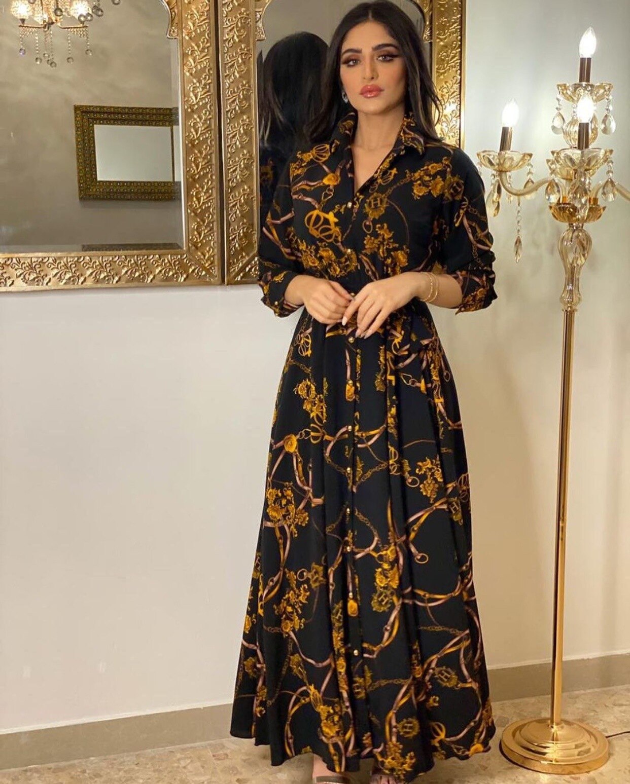 Muslim Abaya Dress Women Ramadan Print Shirt Dresses Autumn Jilbab Turkey Islamic Vestidos Elegant India Moroccan Kaftan Arab