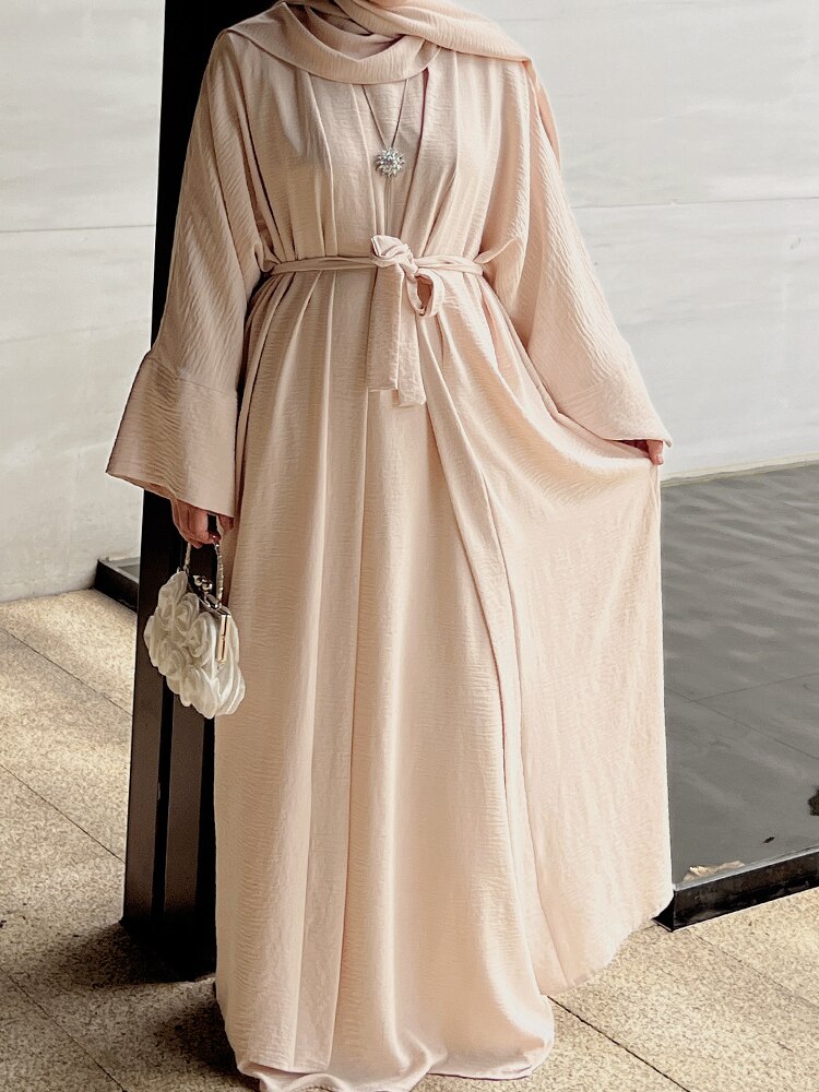 2 Piece Abaya Dress Set Morocco Muslim Abayas Women Kaftans Evening Dresses Women Dubai Turkey Long Dress Robe Femme Vestidos