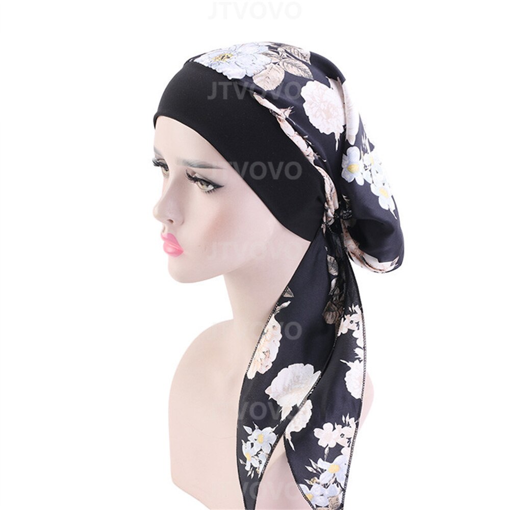 Women Muslim Underscarf elastic headband silky bonnet Muslim Women Scarf Turbans Head For Women's Hijabs Hijab Caps Hat Islamic