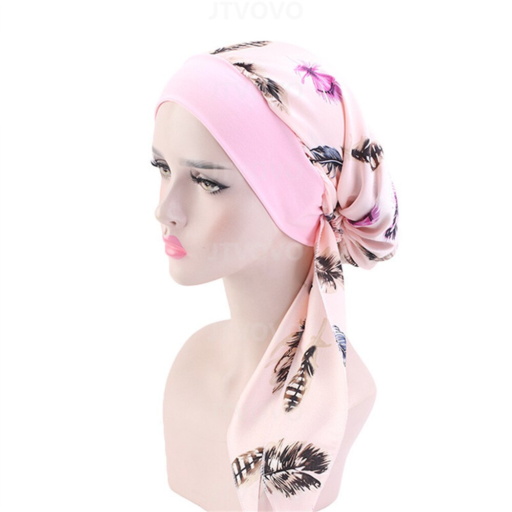 Women Muslim Underscarf elastic headband silky bonnet Muslim Women Scarf Turbans Head For Women's Hijabs Hijab Caps Hat Islamic