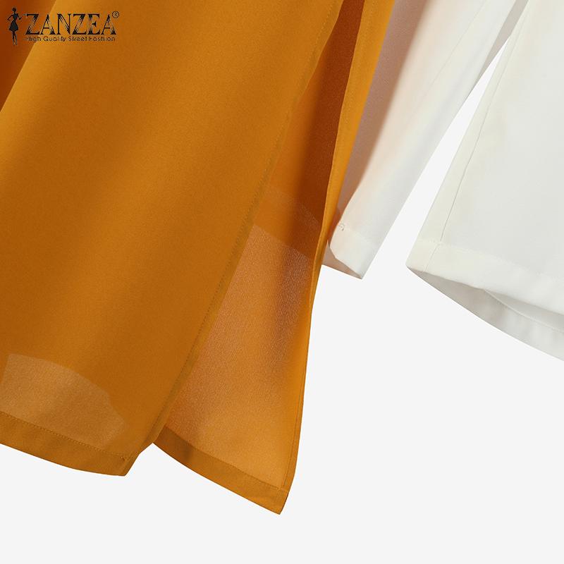 ZANZEA Fashion Muslim Sets 2PCS Long Sleeve Split Hem Tops Loose Troousers Woman Vintage Loose Urban Tracksuits 2023 Oversized ZANZEA Fashion Muslim Sets 2PCS Long Sleeve Split Hem Tops Loose Troousers Woman Vintage Loose Urban Tracksuits 2023 Oversized