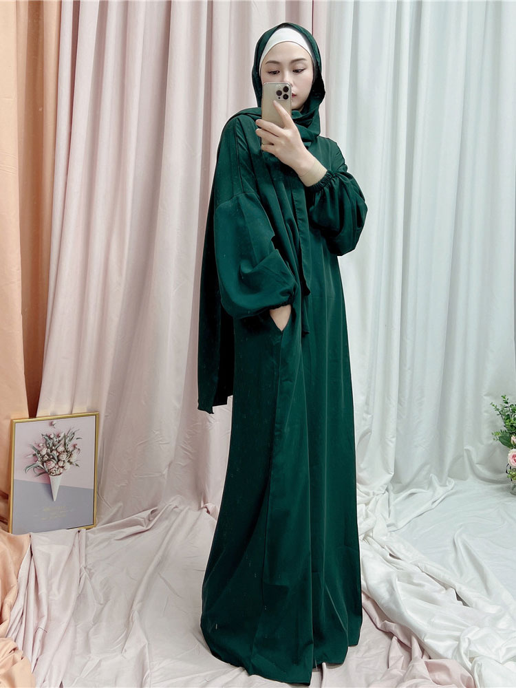 Ramadan Hoody Abaya Sewn Hijab Scarf Prayer Dress Muslim Eid Nida Loose Abayas for Women Jilbab Kaftan Robe Islam Dubai Djellaba Ramadan Hoody Abaya Sewn Hijab Scarf Prayer Dress Muslim Eid Nida Loose Abayas for Women Jilbab Kaftan Robe Islam Dubai Djellaba