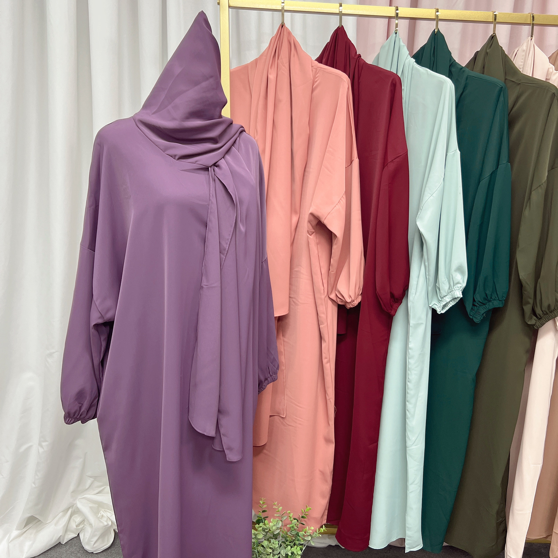 Ramadan Hoody Abaya Sewn Hijab Scarf Prayer Dress Muslim Eid Nida Loose Abayas for Women Jilbab Kaftan Robe Islam Dubai Djellaba Ramadan Hoody Abaya Sewn Hijab Scarf Prayer Dress Muslim Eid Nida Loose Abayas for Women Jilbab Kaftan Robe Islam Dubai Djellaba