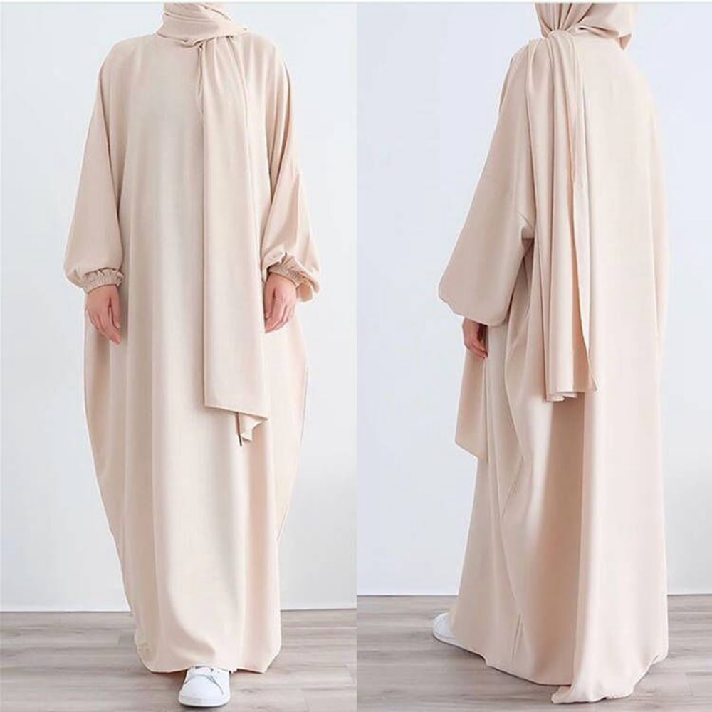 Ramadan Hoody Abaya Sewn Hijab Scarf Prayer Dress Muslim Eid Nida Loose Abayas for Women Jilbab Kaftan Robe Islam Dubai Djellaba Ramadan Hoody Abaya Sewn Hijab Scarf Prayer Dress Muslim Eid Nida Loose Abayas for Women Jilbab Kaftan Robe Islam Dubai Djellaba