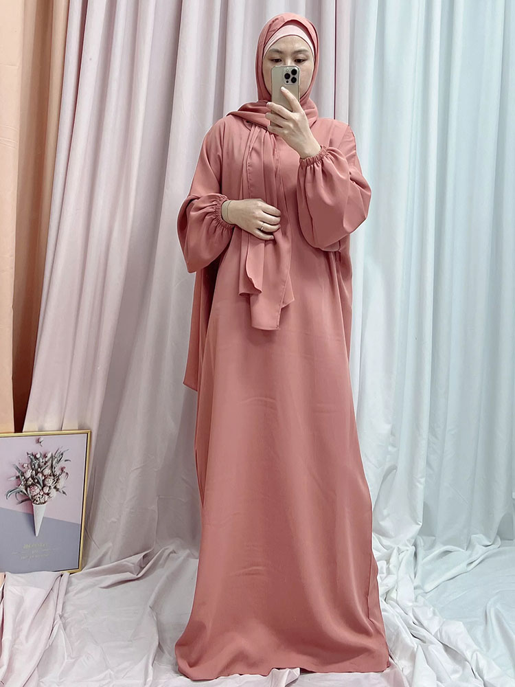 Ramadan Hoody Abaya Sewn Hijab Scarf Prayer Dress Muslim Eid Nida Loose Abayas for Women Jilbab Kaftan Robe Islam Dubai Djellaba Ramadan Hoody Abaya Sewn Hijab Scarf Prayer Dress Muslim Eid Nida Loose Abayas for Women Jilbab Kaftan Robe Islam Dubai Djellaba