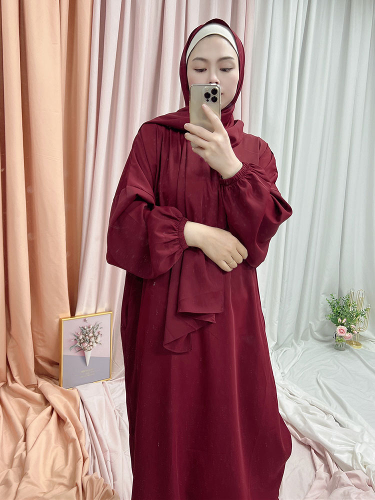 Ramadan Hoody Abaya Sewn Hijab Scarf Prayer Dress Muslim Eid Nida Loose Abayas for Women Jilbab Kaftan Robe Islam Dubai Djellaba Ramadan Hoody Abaya Sewn Hijab Scarf Prayer Dress Muslim Eid Nida Loose Abayas for Women Jilbab Kaftan Robe Islam Dubai Djellaba