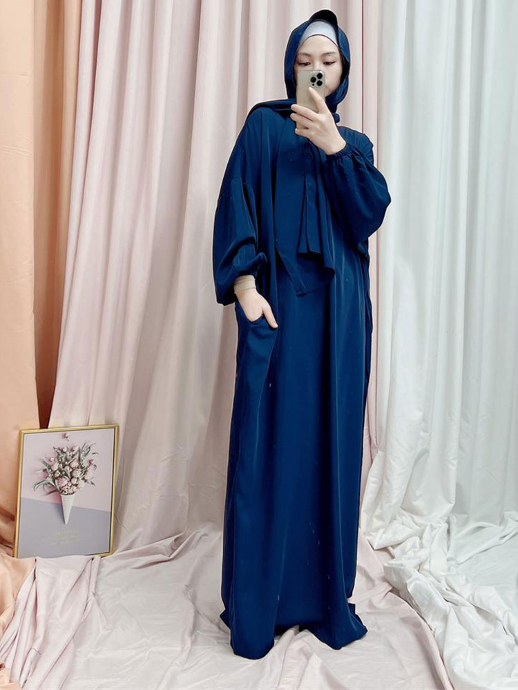 Ramadan Hoody Abaya Sewn Hijab Scarf Prayer Dress Muslim Eid Nida Loose Abayas for Women Jilbab Kaftan Robe Islam Dubai Djellaba Ramadan Hoody Abaya Sewn Hijab Scarf Prayer Dress Muslim Eid Nida Loose Abayas for Women Jilbab Kaftan Robe Islam Dubai Djellaba