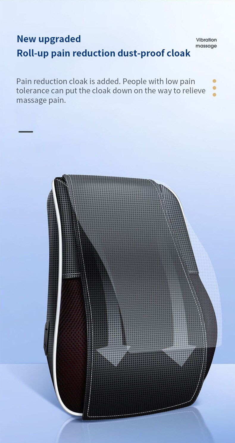 Jinkairui Electric Shiatsu Head Neck Cervical Ttraction Body Massager Car Back Pillow with Heating Vibrating Massage Device