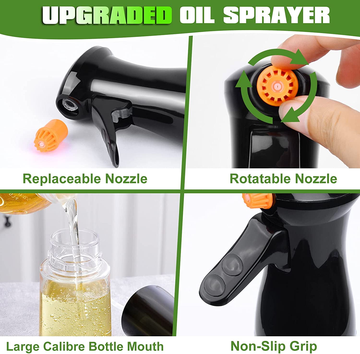 Kitchen Olive Oil Sprayer Bottle with brush for Cooking BBQ Baking Vinegar Oil Dispenser Mister Empty Bottle Container Gadget Kitchen Olive Oil Sprayer Bottle with brush for Cooking BBQ Baking Vinegar Oil Dispenser Mister Empty Bottle Container Gadget