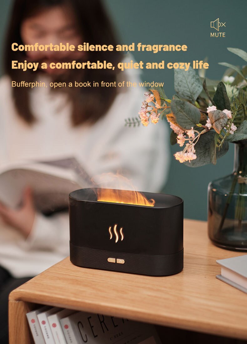 Perfume Humidifier Ultrasonic Air Humidifier With LED Lighting Simulation Colorful Flame Fragrance Machine Perfume Humidifier Ultrasonic Air Humidifier With LED Lighting Simulation Colorful Flame Fragrance Machine