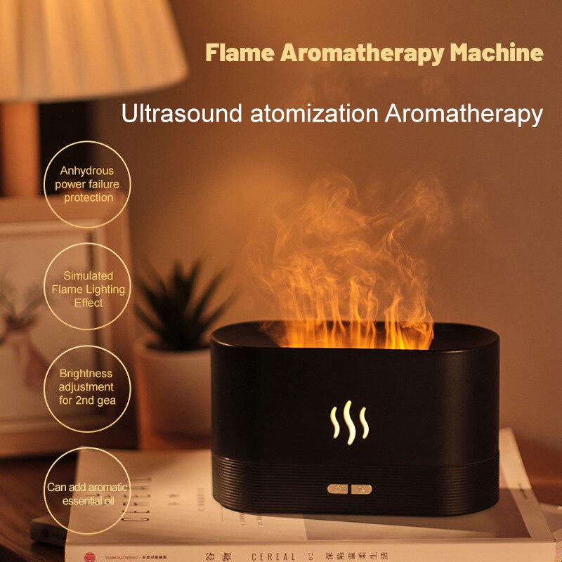 Perfume Humidifier Ultrasonic Air Humidifier With LED Lighting Simulation Colorful Flame Fragrance Machine Perfume Humidifier Ultrasonic Air Humidifier With LED Lighting Simulation Colorful Flame Fragrance Machine