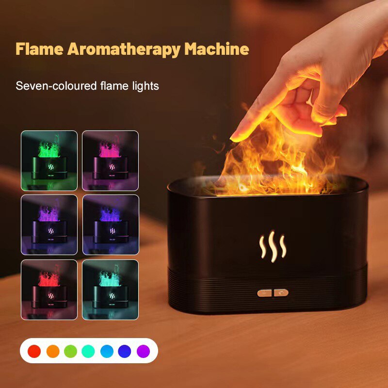 Perfume Humidifier Ultrasonic Air Humidifier With LED Lighting Simulation Colorful Flame Fragrance Machine Perfume Humidifier Ultrasonic Air Humidifier With LED Lighting Simulation Colorful Flame Fragrance Machine
