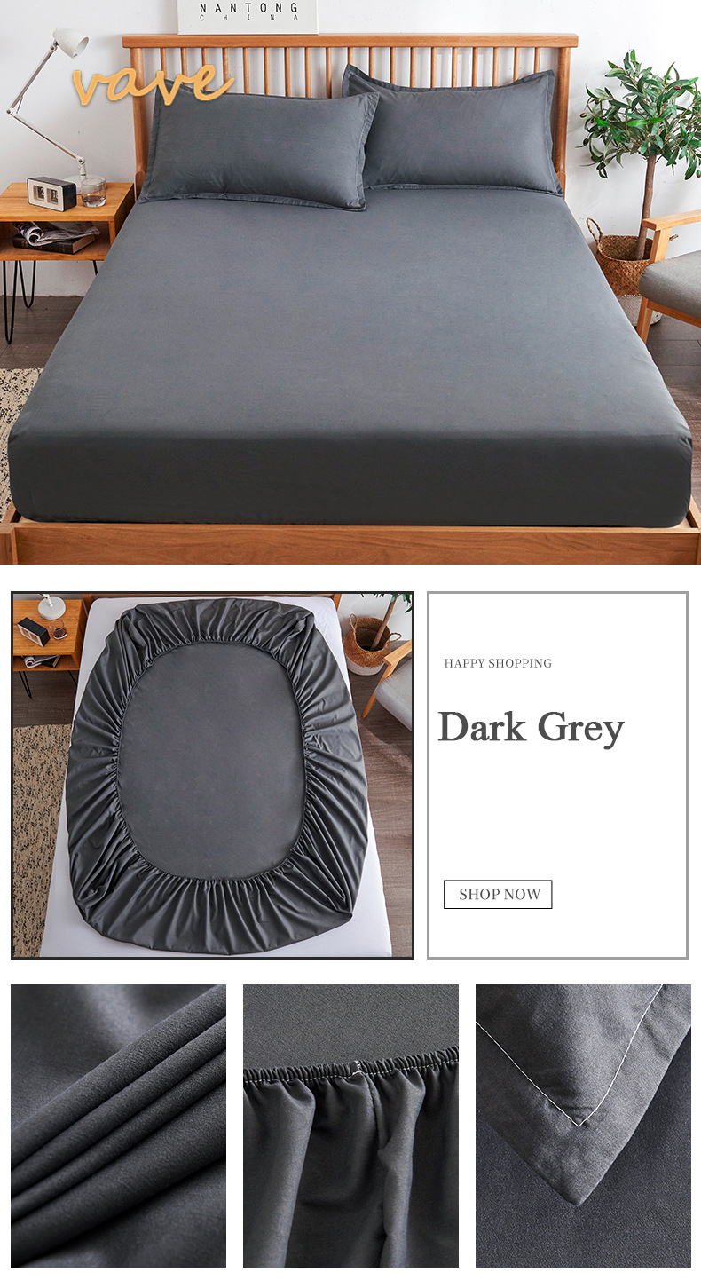 100% Cotton Fitted Bed Sheet with Elastic Band Solid Color Anti-slip Adjustable Mattress Cover for Single Double King Queen Bed 100% Cotton Fitted Bed Sheet with Elastic Band Solid Color Anti-slip Adjustable Mattress Cover for Single Double King Queen Bed