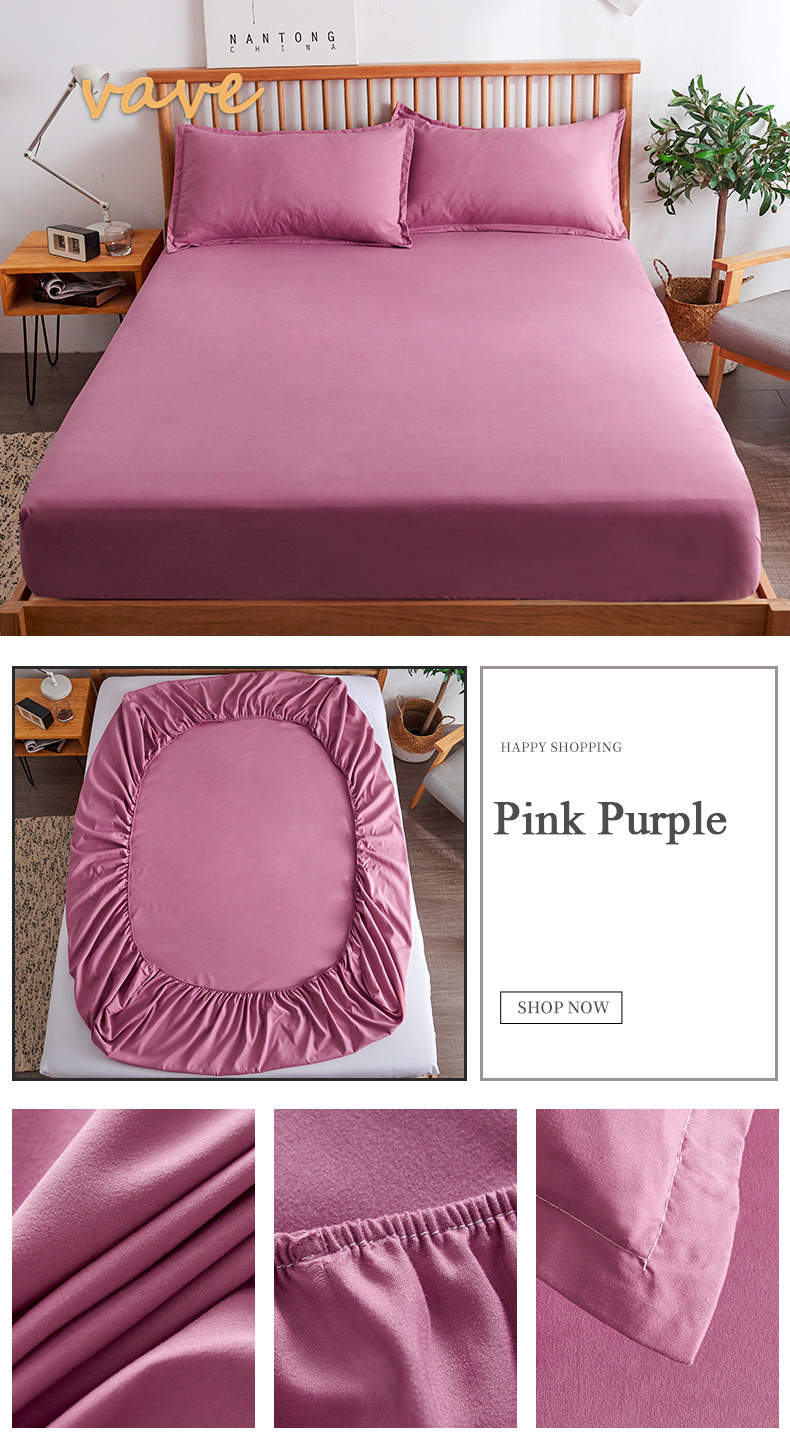 100% Cotton Fitted Bed Sheet with Elastic Band Solid Color Anti-slip Adjustable Mattress Cover for Single Double King Queen Bed 100% Cotton Fitted Bed Sheet with Elastic Band Solid Color Anti-slip Adjustable Mattress Cover for Single Double King Queen Bed