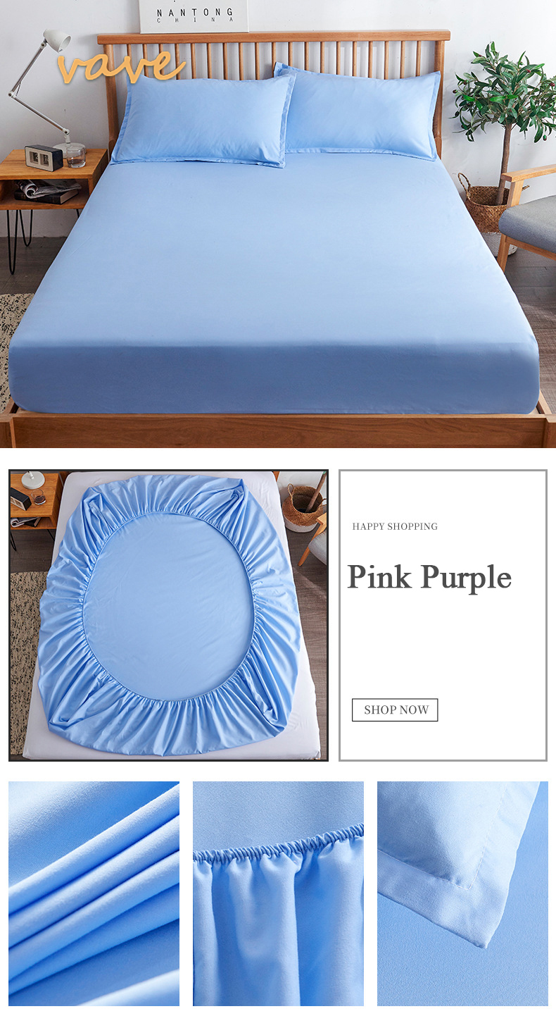 100% Cotton Fitted Bed Sheet with Elastic Band Solid Color Anti-slip Adjustable Mattress Cover for Single Double King Queen Bed 100% Cotton Fitted Bed Sheet with Elastic Band Solid Color Anti-slip Adjustable Mattress Cover for Single Double King Queen Bed