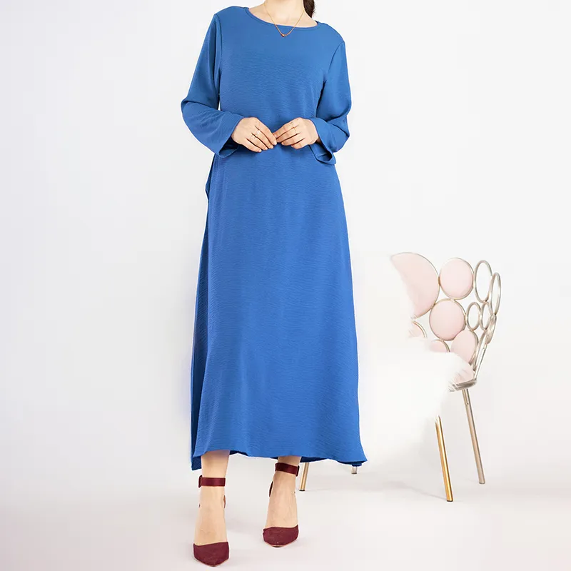 New Abaya Under Dress Long Sleeve With Pockets High Quality Jazz Crepe EID Muslim Women Basic Solid Modest Maxi Islamic Clothing New Abaya Under Dress Long Sleeve With Pockets High Quality Jazz Crepe EID Muslim Women Basic Solid Modest Maxi Islamic Clothing