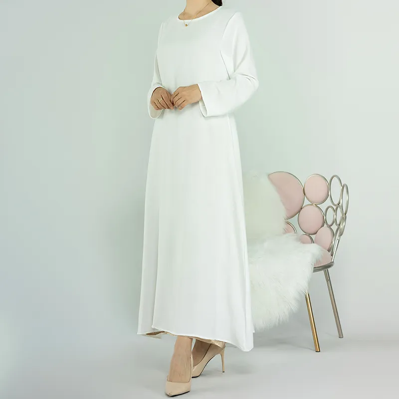 New Abaya Under Dress Long Sleeve With Pockets High Quality Jazz Crepe EID Muslim Women Basic Solid Modest Maxi Islamic Clothing New Abaya Under Dress Long Sleeve With Pockets High Quality Jazz Crepe EID Muslim Women Basic Solid Modest Maxi Islamic Clothing