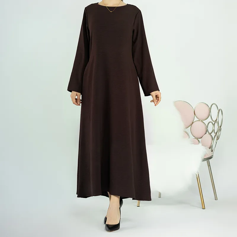 New Abaya Under Dress Long Sleeve With Pockets High Quality Jazz Crepe EID Muslim Women Basic Solid Modest Maxi Islamic Clothing New Abaya Under Dress Long Sleeve With Pockets High Quality Jazz Crepe EID Muslim Women Basic Solid Modest Maxi Islamic Clothing