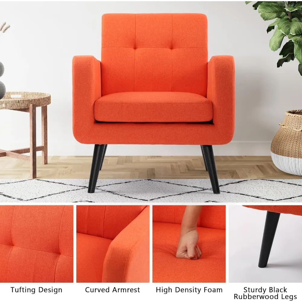 Mid Century Accent Chairs, Minimalist Modern Fabric ArmChair for bedroom livingroom leisure Home Furniture sillones Mid Century Accent Chairs, Minimalist Modern Fabric ArmChair for bedroom livingroom leisure Home Furniture sillones